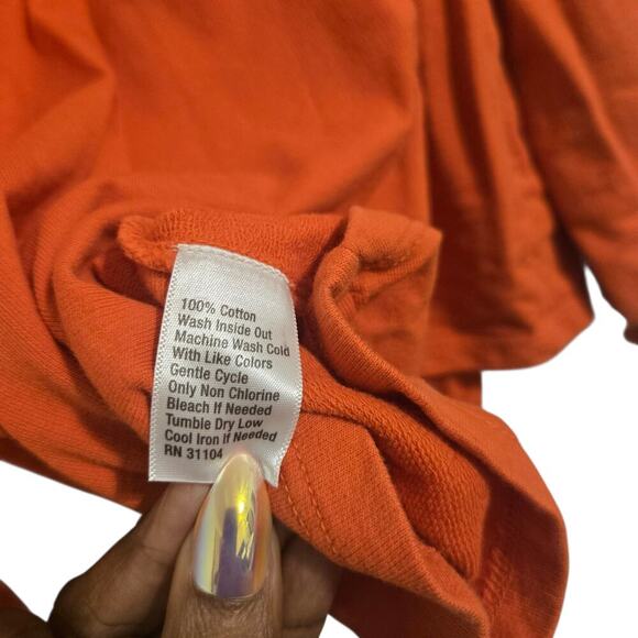 Crown & Ivy Women’s Burnt Orange Long Sleeve Balloon Sleeve Blouse Top Sz M - Picture 5 of 5